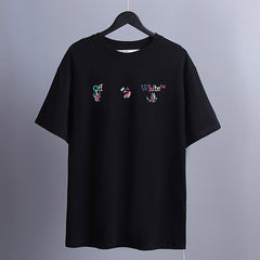 OFF WHITE Colorful Printed Arrow Pattern T-Shirts
