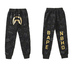 BAPE Gold Letter  Pants