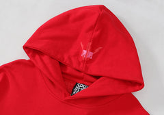 Sp5der 555555 Angel Number Hoodie-Red #8203