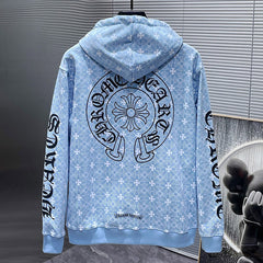 Chrome Hearts Logo Print zip up hoodie