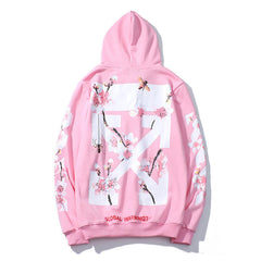 Off White Cherry Blossoms Hoodies