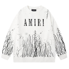 AMIRI Black Cracked Dye Sweatshirts