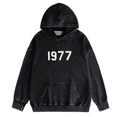 FOG 1977 Flocking Washed Distressed Hoodies