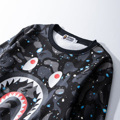 BAPE Mix Camo Shark Crazy Sweatshirt