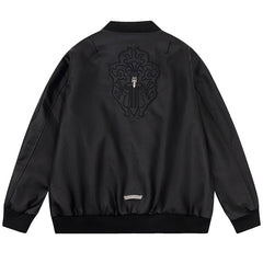 Copy of Chrome Leather Varsity Jacket